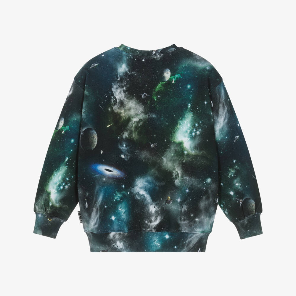 Molo-Boys Galactic Organic Cotton Sweatshirt | Childrensalon Outlet