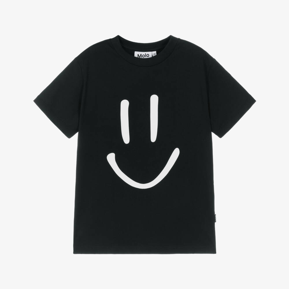 Molo-Черная футболка Smile для мальчиков | Childrensalon Outlet