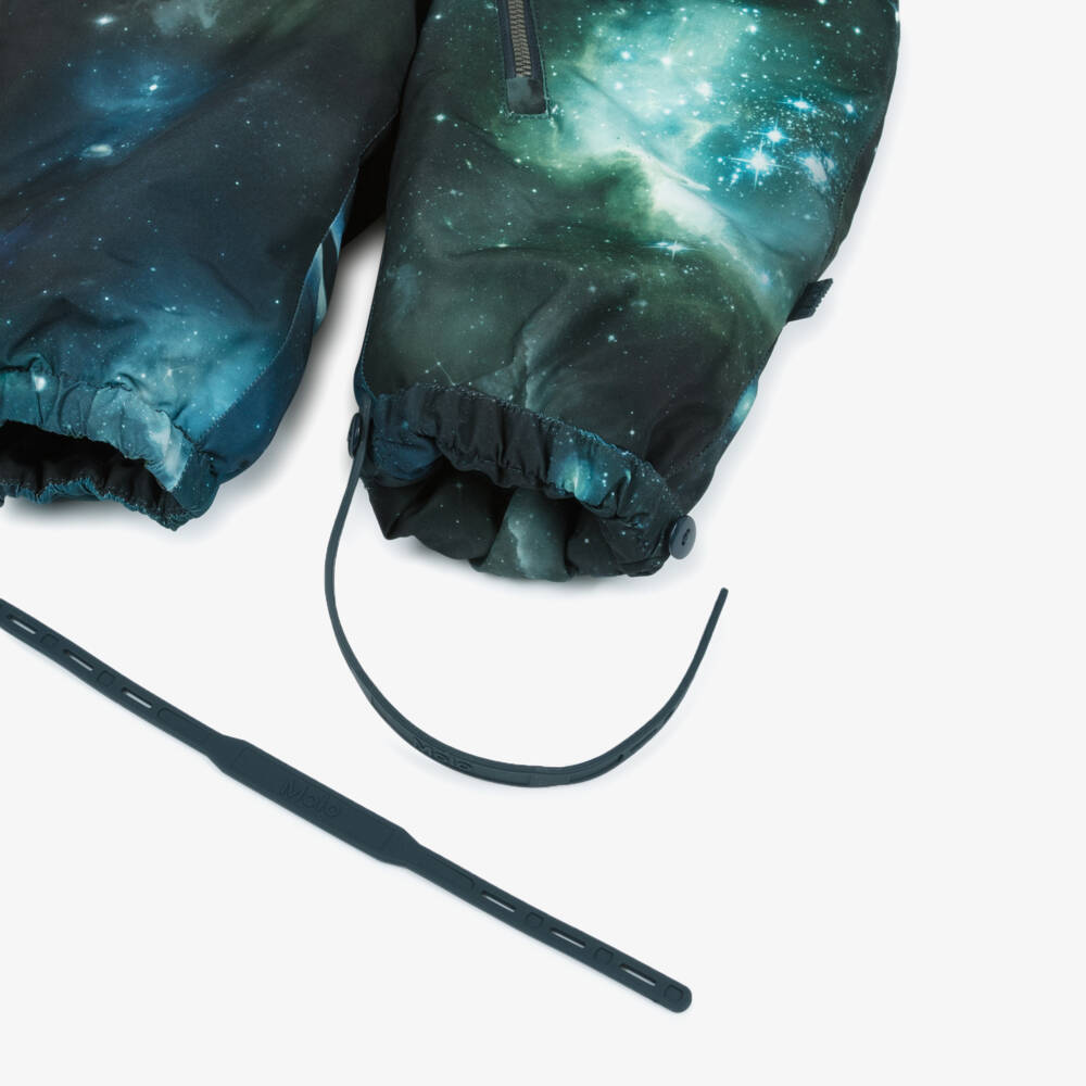 Molo-Boys Green & Blue Outer Space Print Snowsuit | Childrensalon Outlet