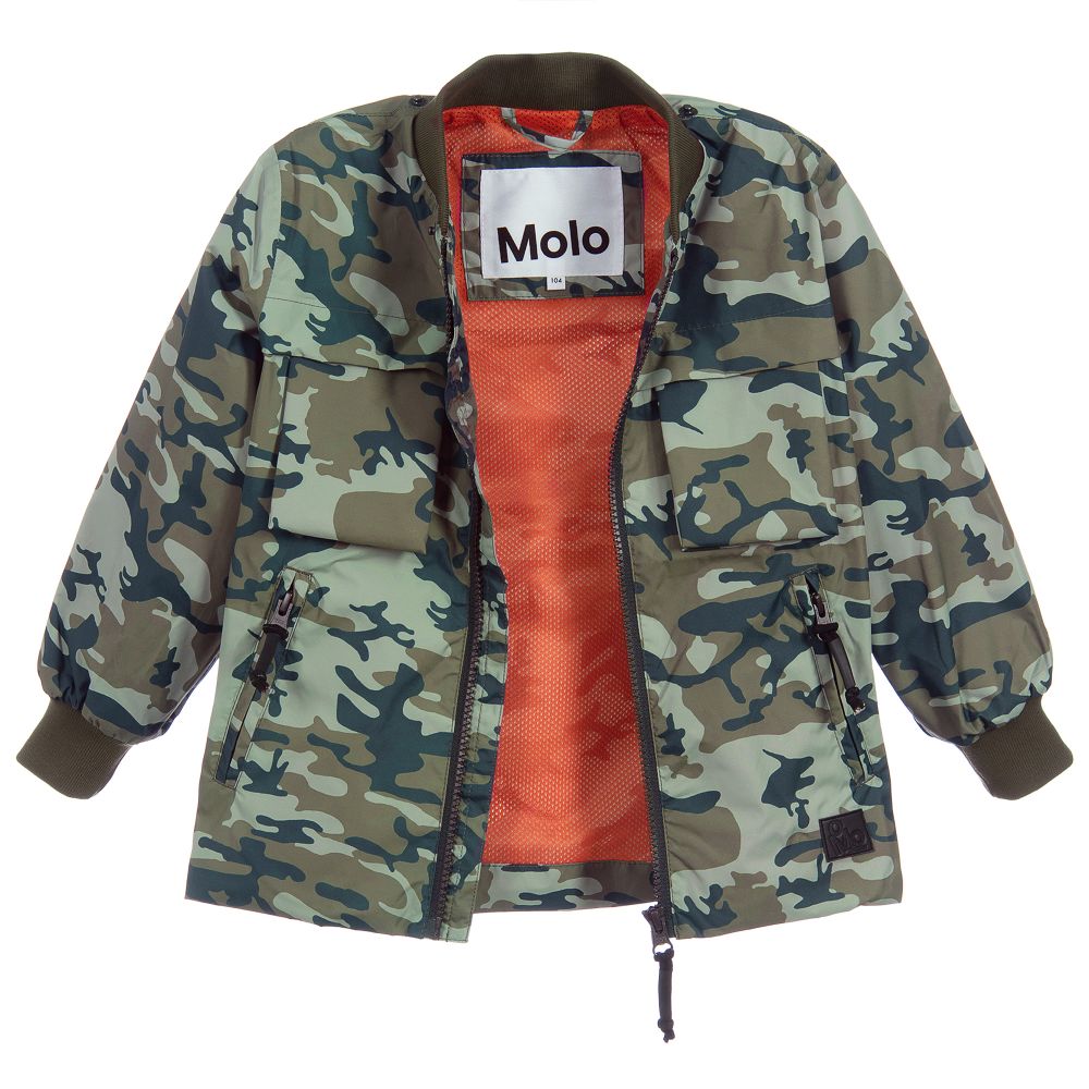 Kids camo shop rain jacket