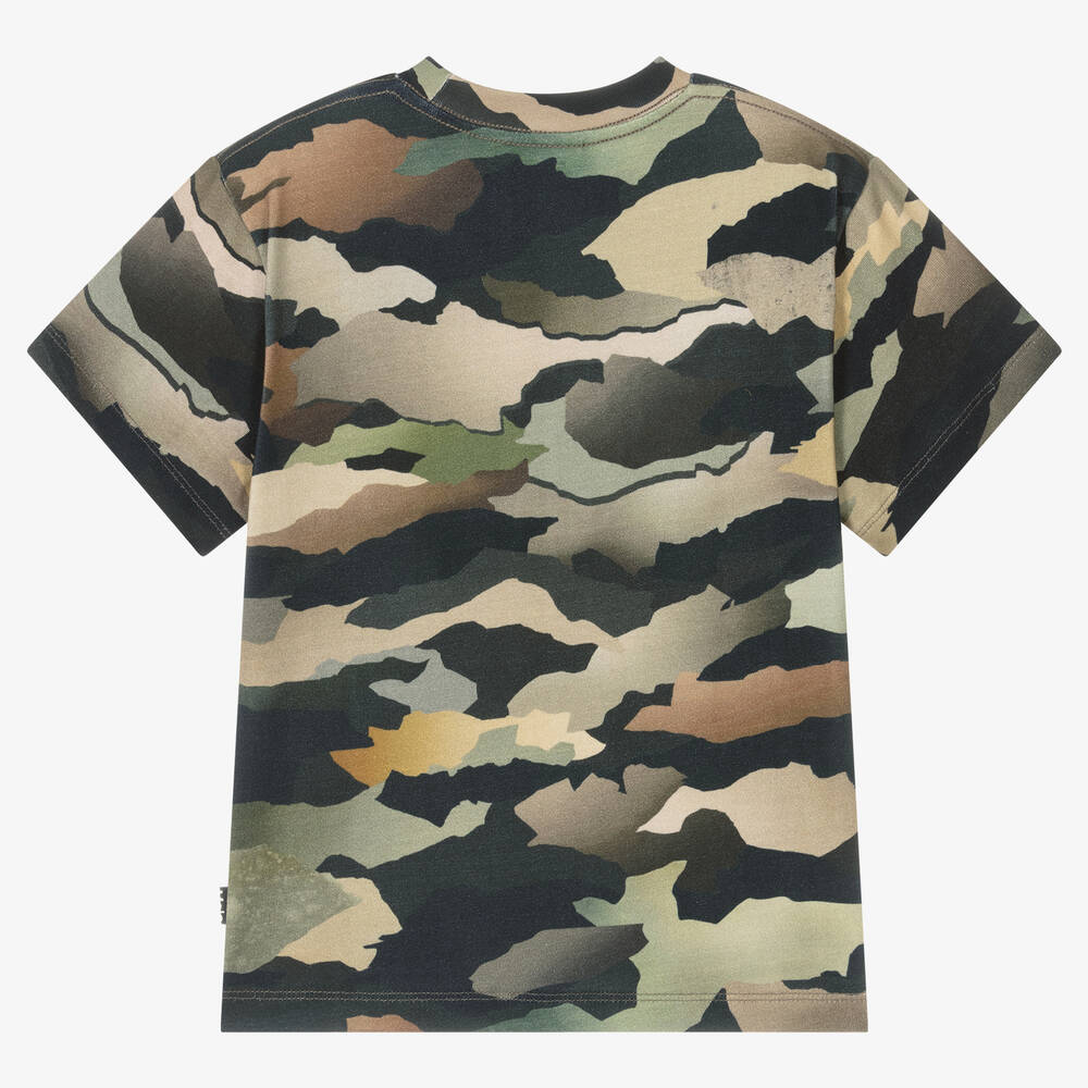 Molo-Зеленая футболка камуфляжной расцветки для мальчиков | Childrensalon Outlet