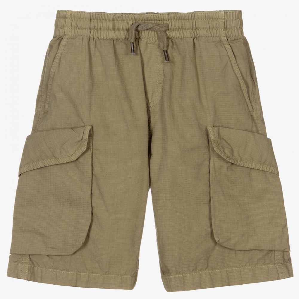 Molo - Boys Green Cargo Shorts | Childrensalon