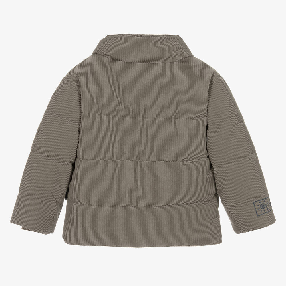 Molo-Boys Green Corduroy Hooded Jacket | Childrensalon Outlet