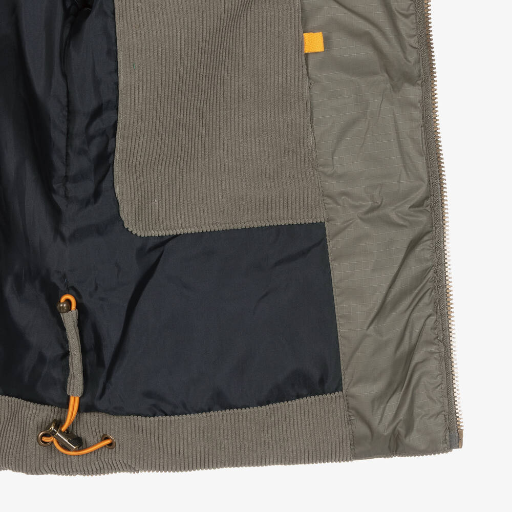 Molo-Boys Green Corduroy Hooded Jacket | Childrensalon Outlet