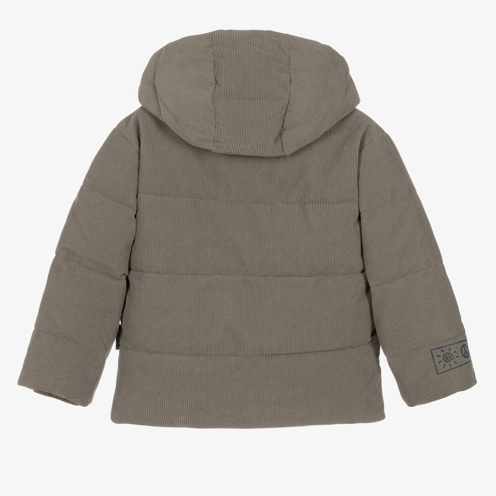 Molo-Boys Green Corduroy Hooded Jacket | Childrensalon Outlet
