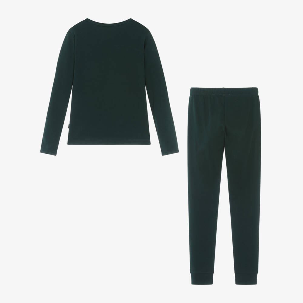 Molo-Boys Green Cotton Smile Pyjamas | Childrensalon Outlet