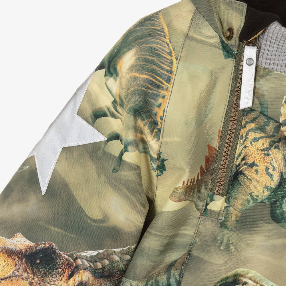 مولو-جاكيت هودي مقاوم للماء لون أخضر كاكي للأولاد | Childrensalon Outlet