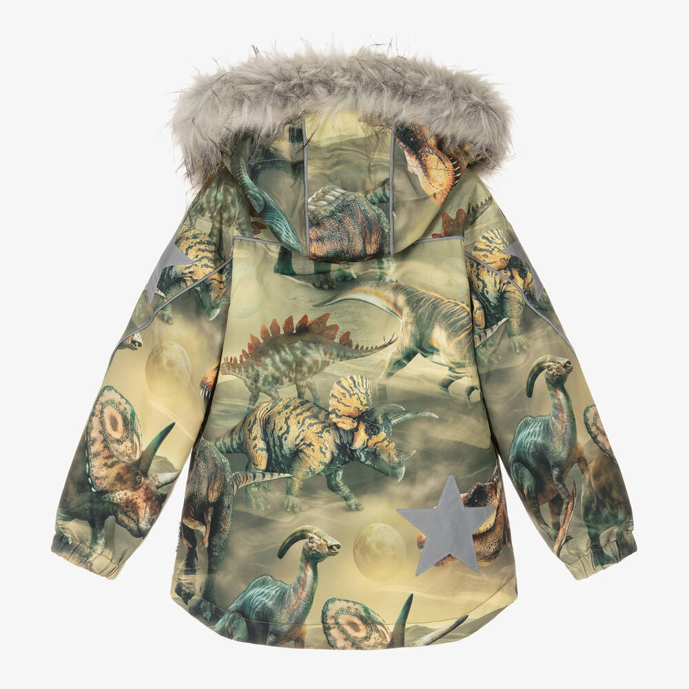 مولو-جاكيت هودي مقاوم للماء لون أخضر كاكي للأولاد | Childrensalon Outlet