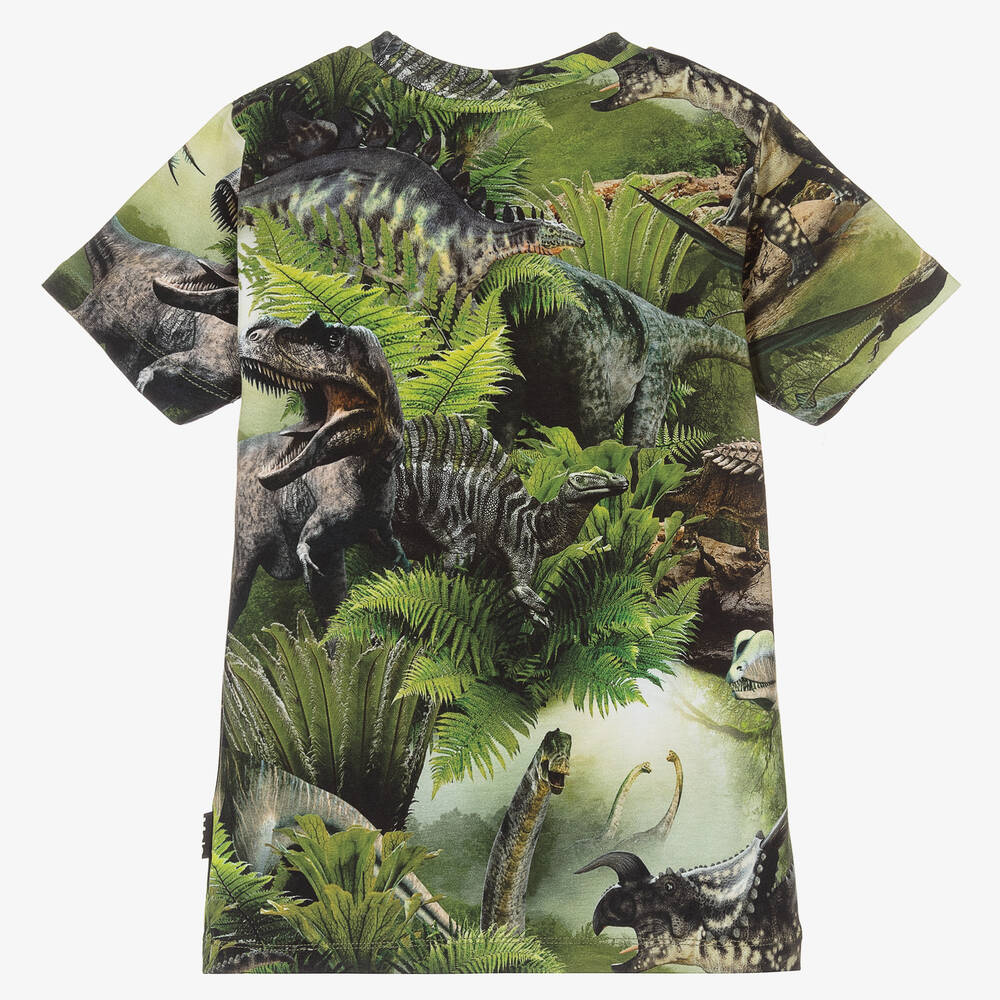 Molo-Boys Green Dinosaur T-Shirt | Childrensalon Outlet