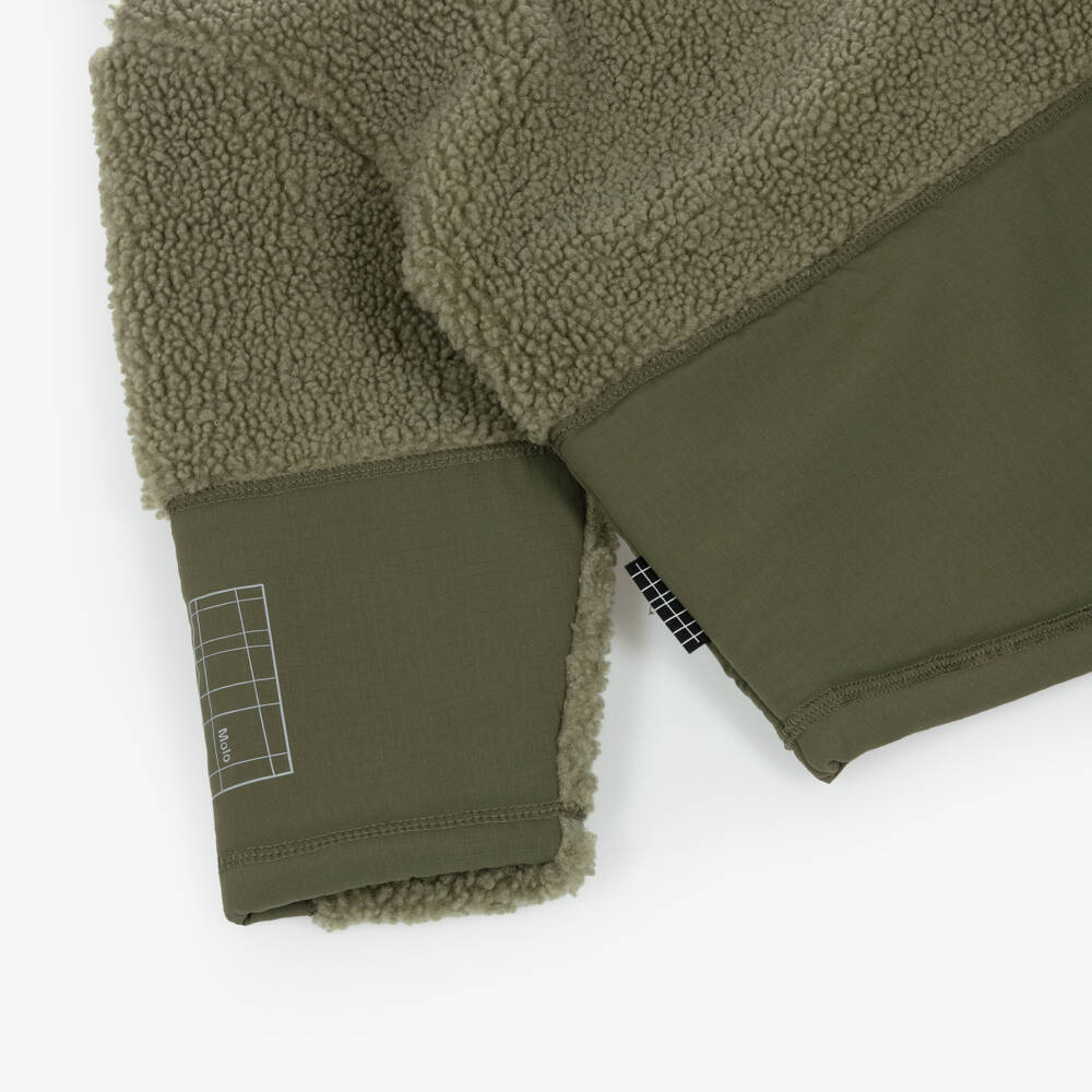 Molo-Boys Green Fleece Utility Jacket | Childrensalon Outlet