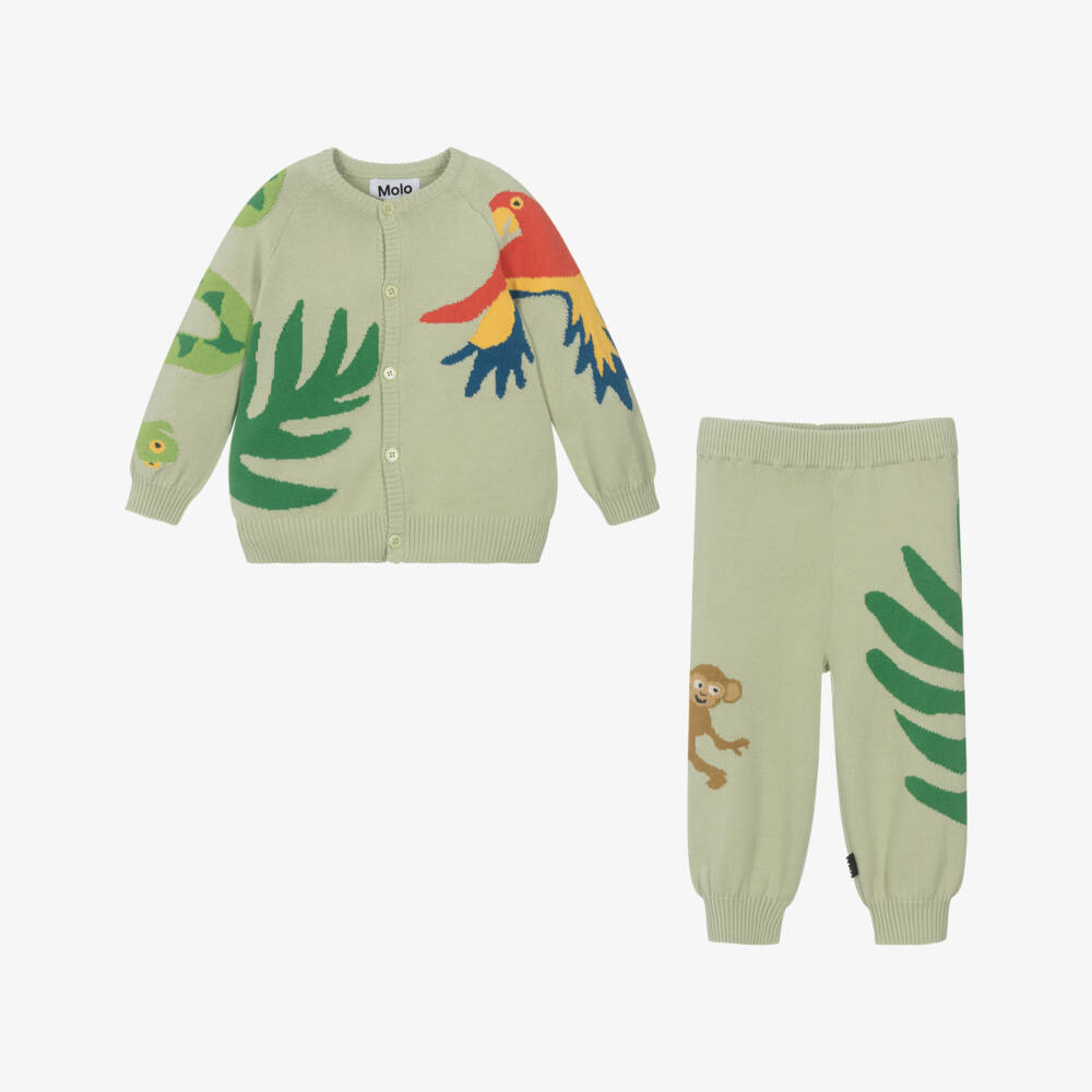 Molo-Зеленый трикотажный комплект Джунгли для мальчиков | Childrensalon Outlet