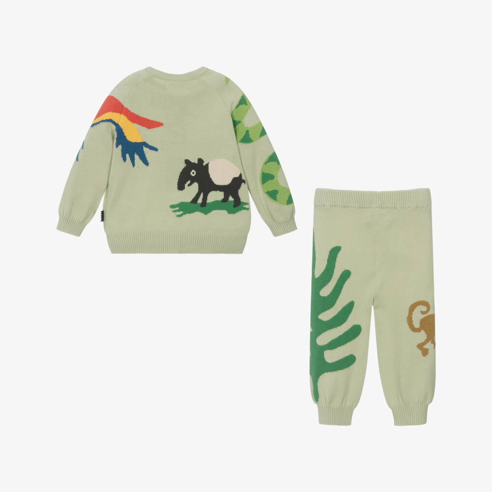 Molo-Зеленый трикотажный комплект Джунгли для мальчиков | Childrensalon Outlet
