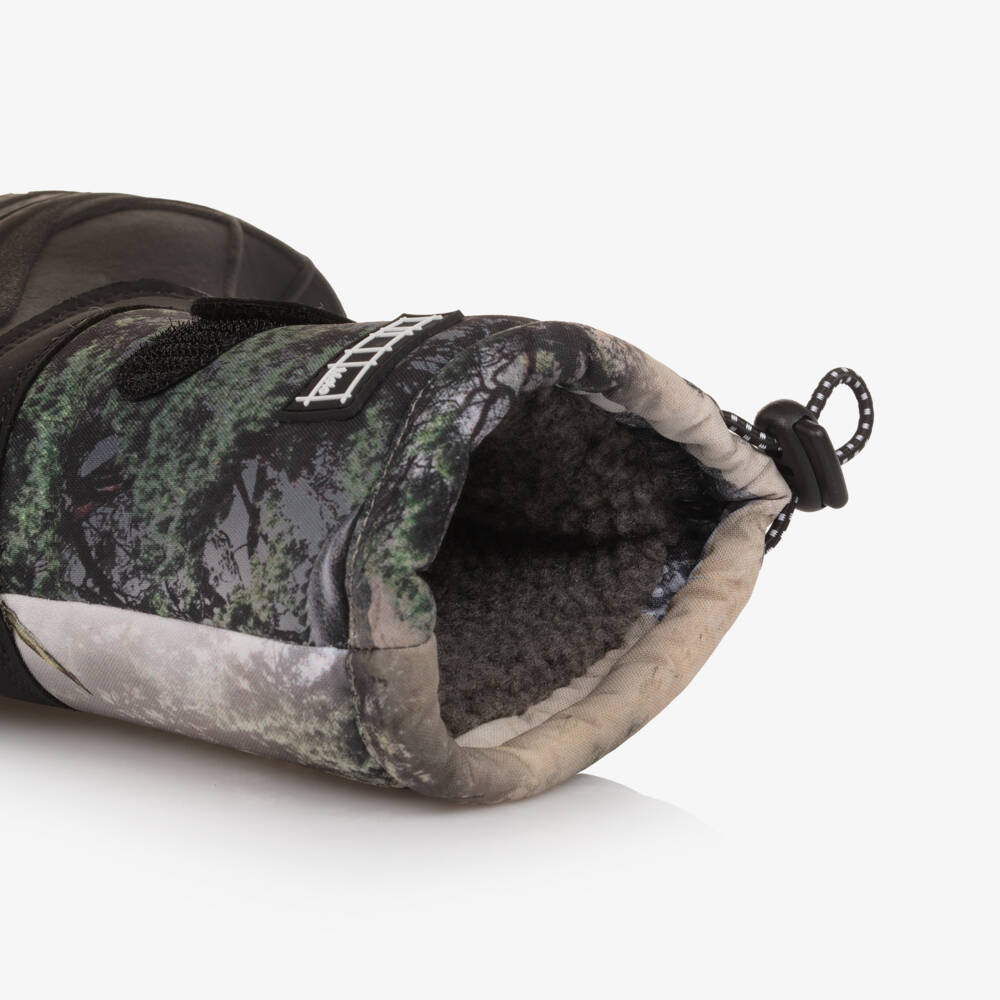 Molo-Boys Green Leopard Print Snow Boots | Childrensalon Outlet
