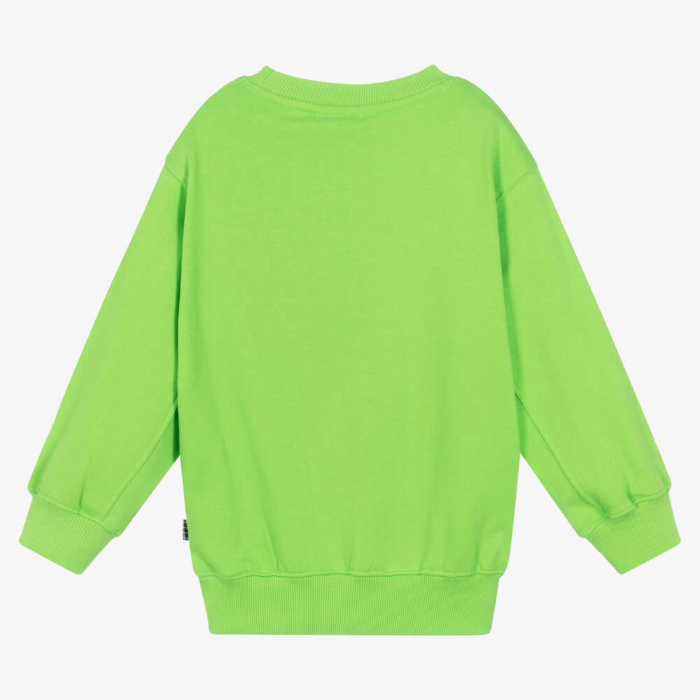 Molo-Boys Green Organic Cotton Sweatshirt | Childrensalon Outlet