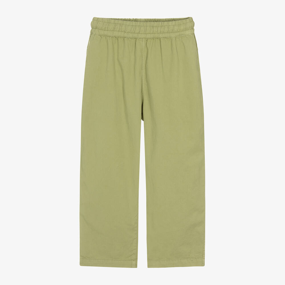 Molo-Boys Green Organic Cotton Trousers | Childrensalon Outlet