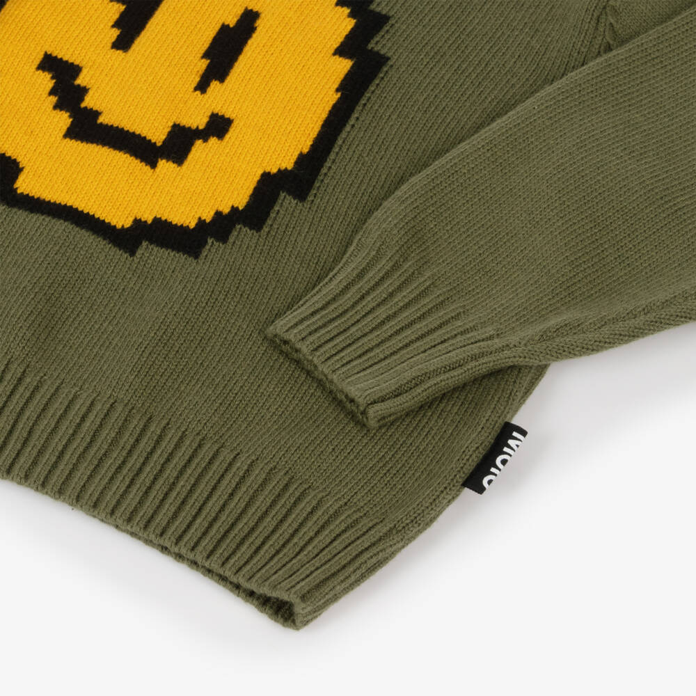 Molo-Boys Green Smile Knit Jumper | Childrensalon Outlet