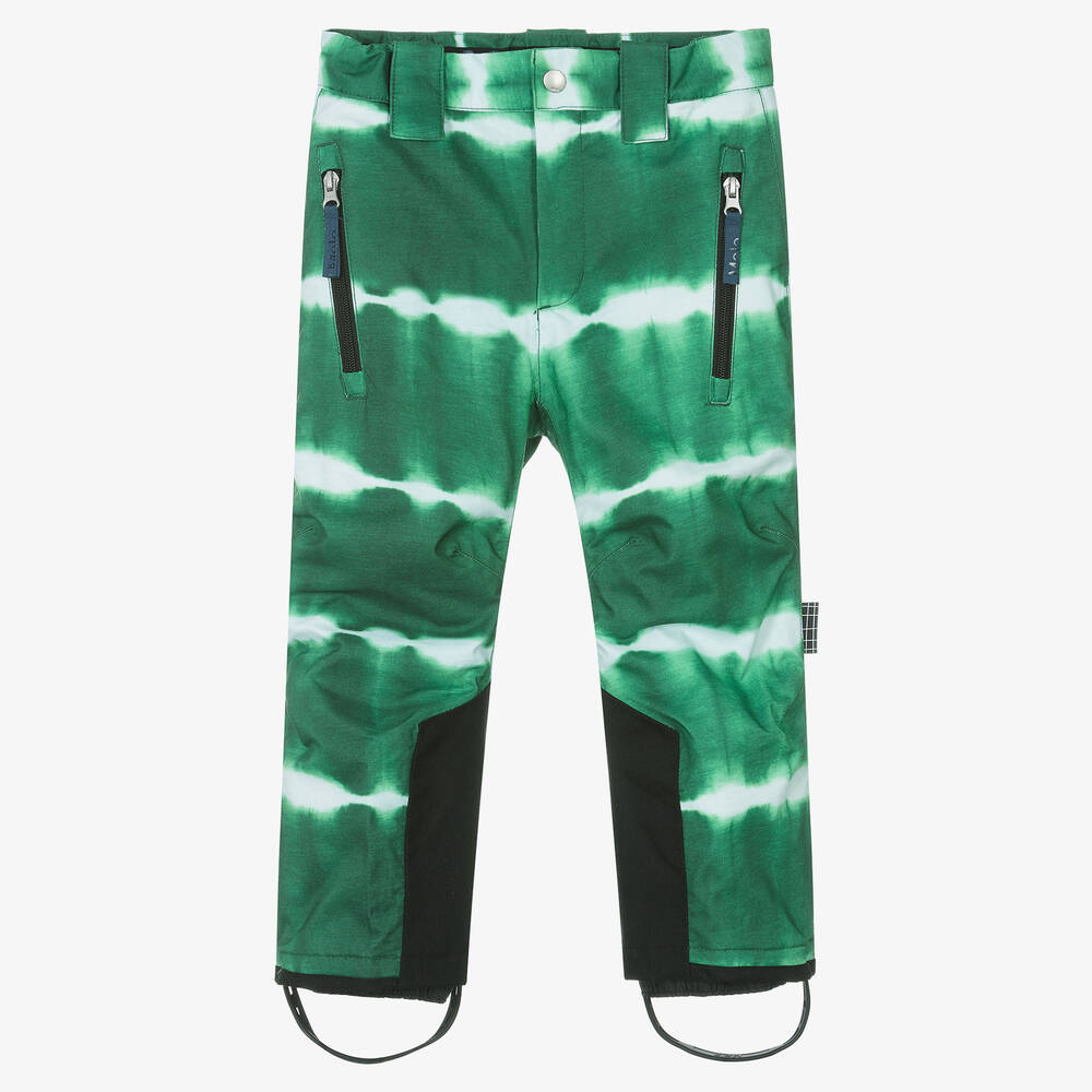 Molo - Grüne Skihose mit Batikstreifen | Childrensalon