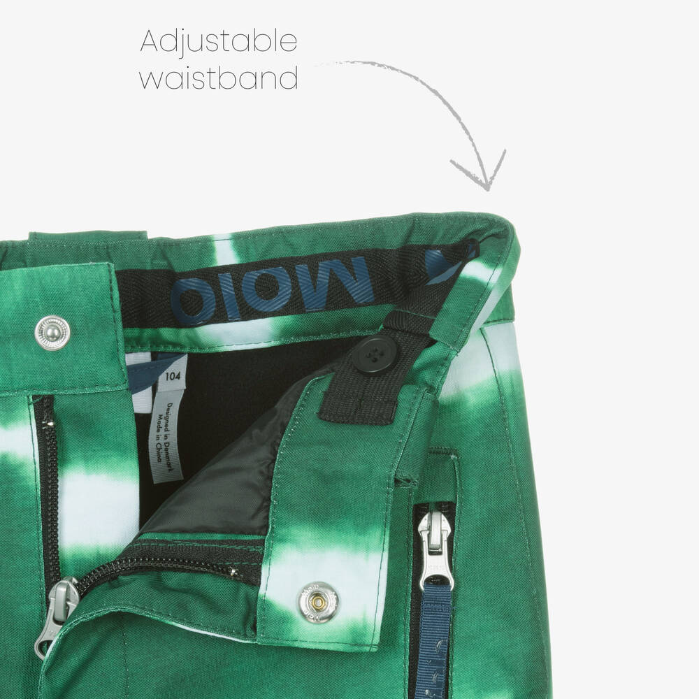 مولو-بنطلون تزلج مقلّم لون أخضر للأولاد | Childrensalon Outlet