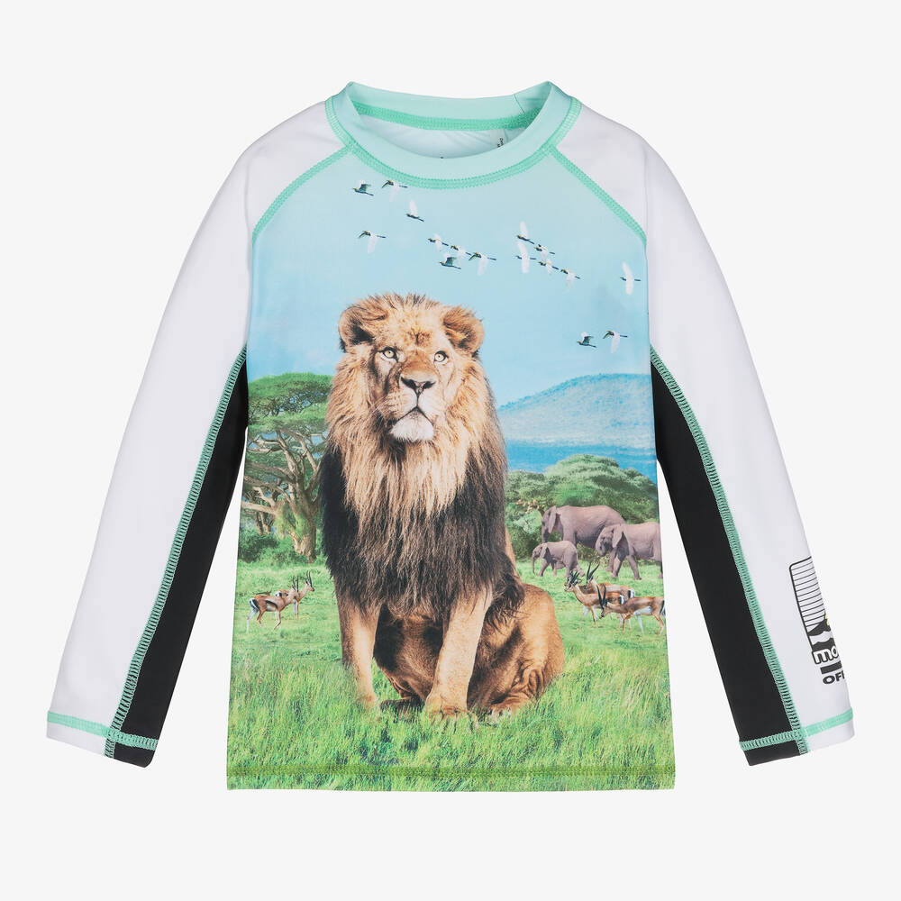 Molo - Boys Green Sun Protective Top (UPF50+) | Childrensalon