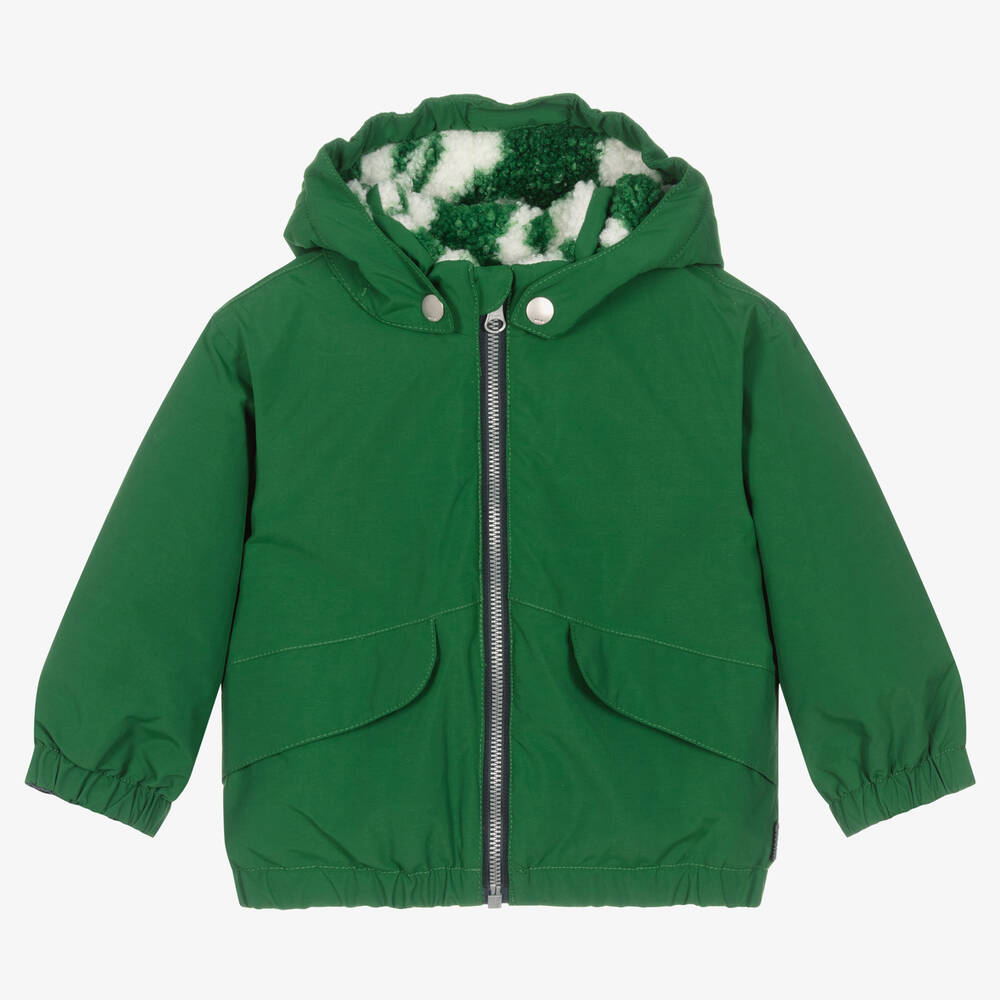 Molo-Boys Green Waterproof Nylon Jacket | Childrensalon Outlet