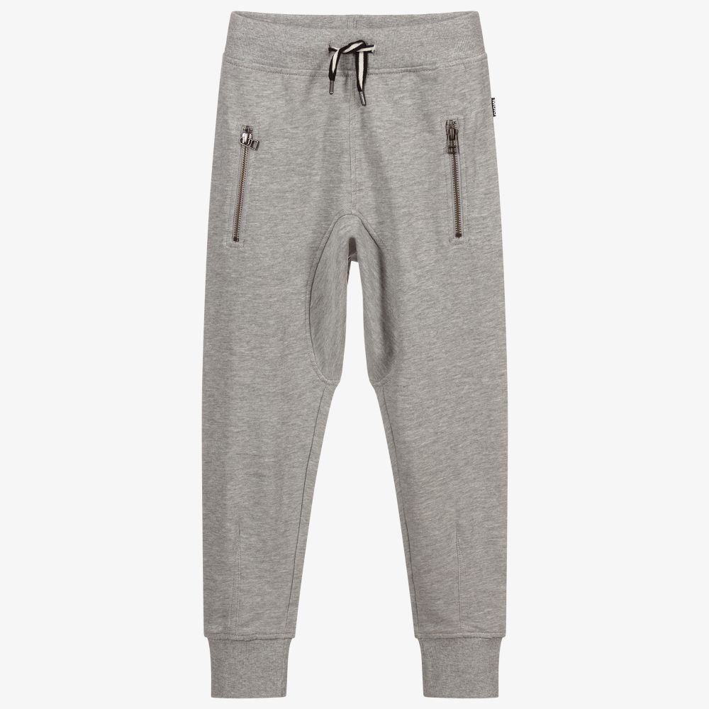 Molo - Pantalon de jogging gris en coton Garçon | Childrensalon