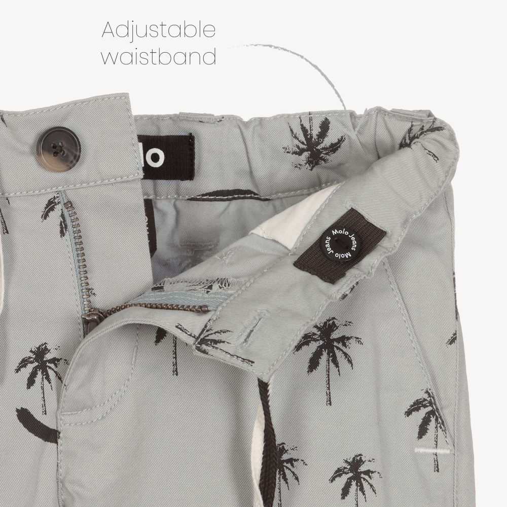 Molo-شورت قطن لون رمادي للأولاد | Childrensalon Outlet