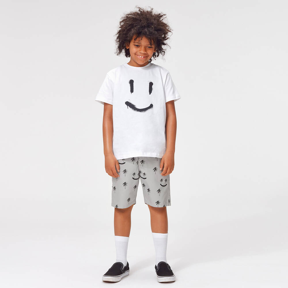 Molo-شورت قطن لون رمادي للأولاد | Childrensalon Outlet