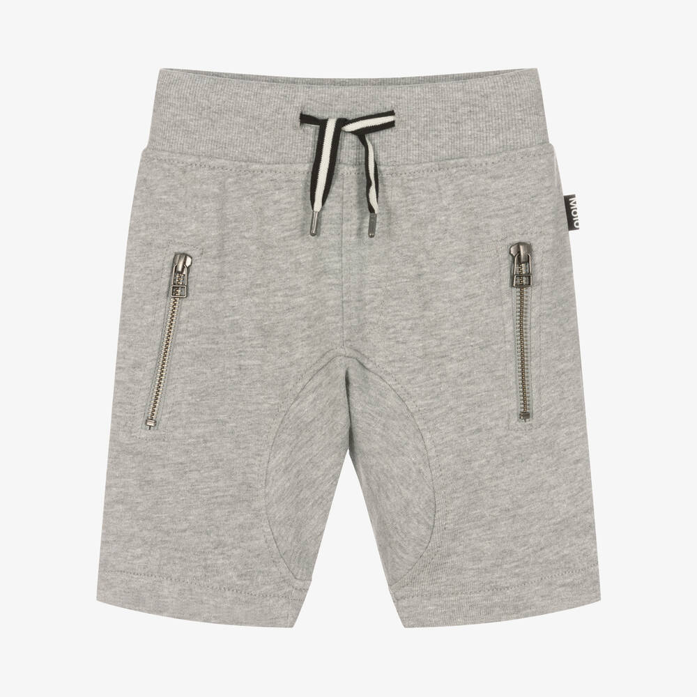 Molo - Boys Grey Cotton Shorts | Childrensalon