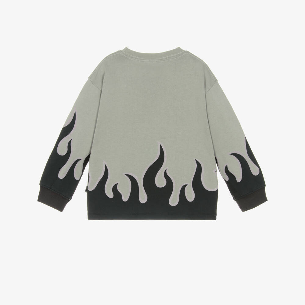 Molo-Boys Grey Flame Long-Sleeve Top | Childrensalon Outlet