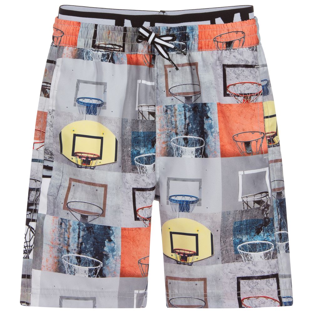 Molo - Boys Grey Swim Shorts (UPF40+) | Childrensalon