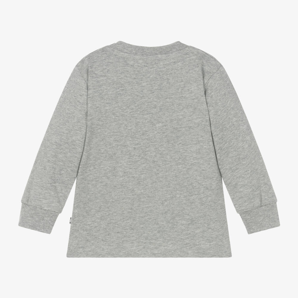 Molo-Boys Grey Teddy Bear Tee | Childrensalon Outlet
