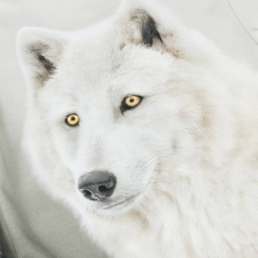 Molo-Футболка из хлопка серого цвета с волками для мальчиков | Childrensalon Outlet