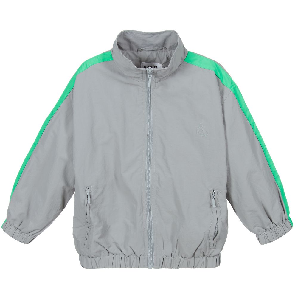 Molo - Boys Grey Zip-Up Top | Childrensalon