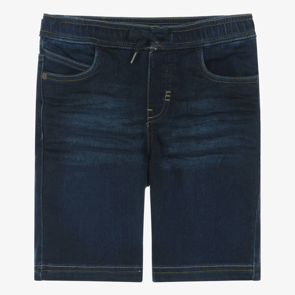 Molo-Boys Indigo Denim Drawstring Shorts | Childrensalon Outlet