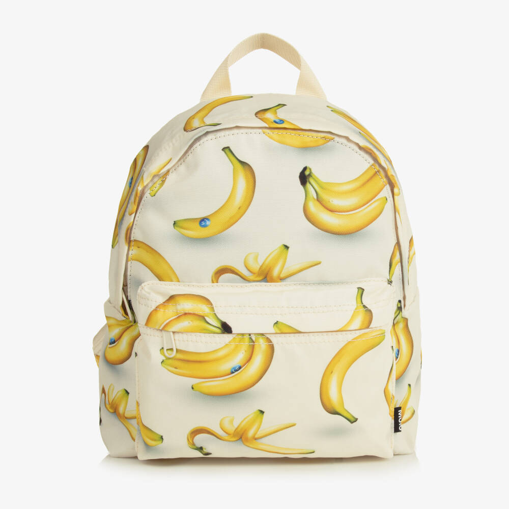 Molo-Boys Ivory Canvas Banana Rucksack | Childrensalon Outlet