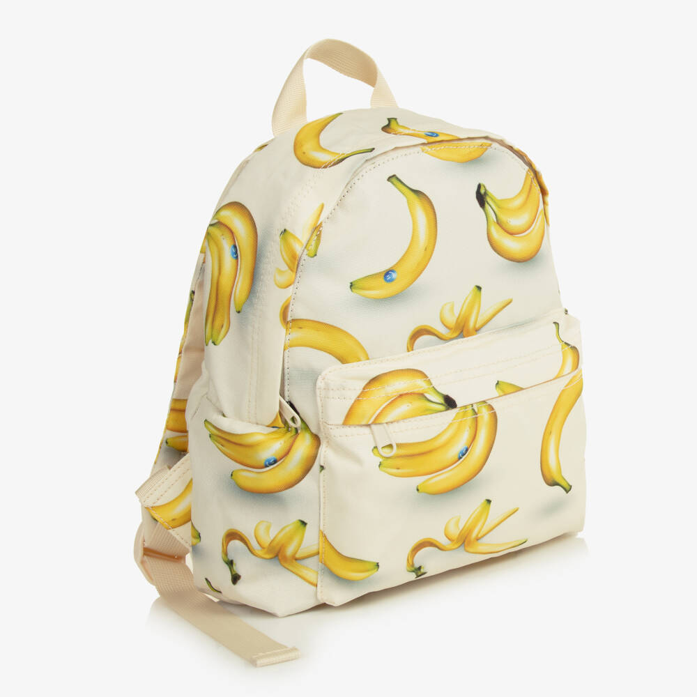 Molo-Boys Ivory Canvas Banana Rucksack | Childrensalon Outlet