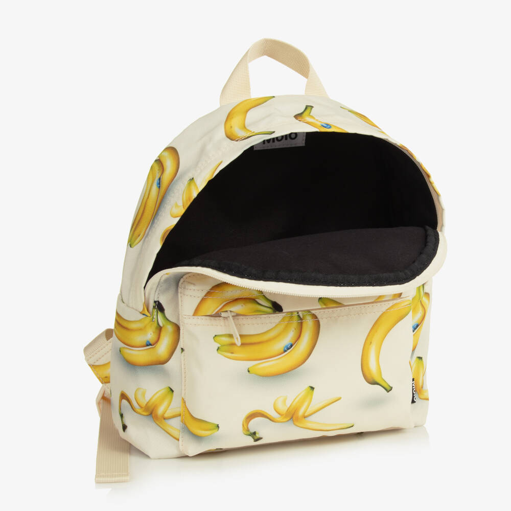 Molo-Boys Ivory Canvas Banana Rucksack | Childrensalon Outlet