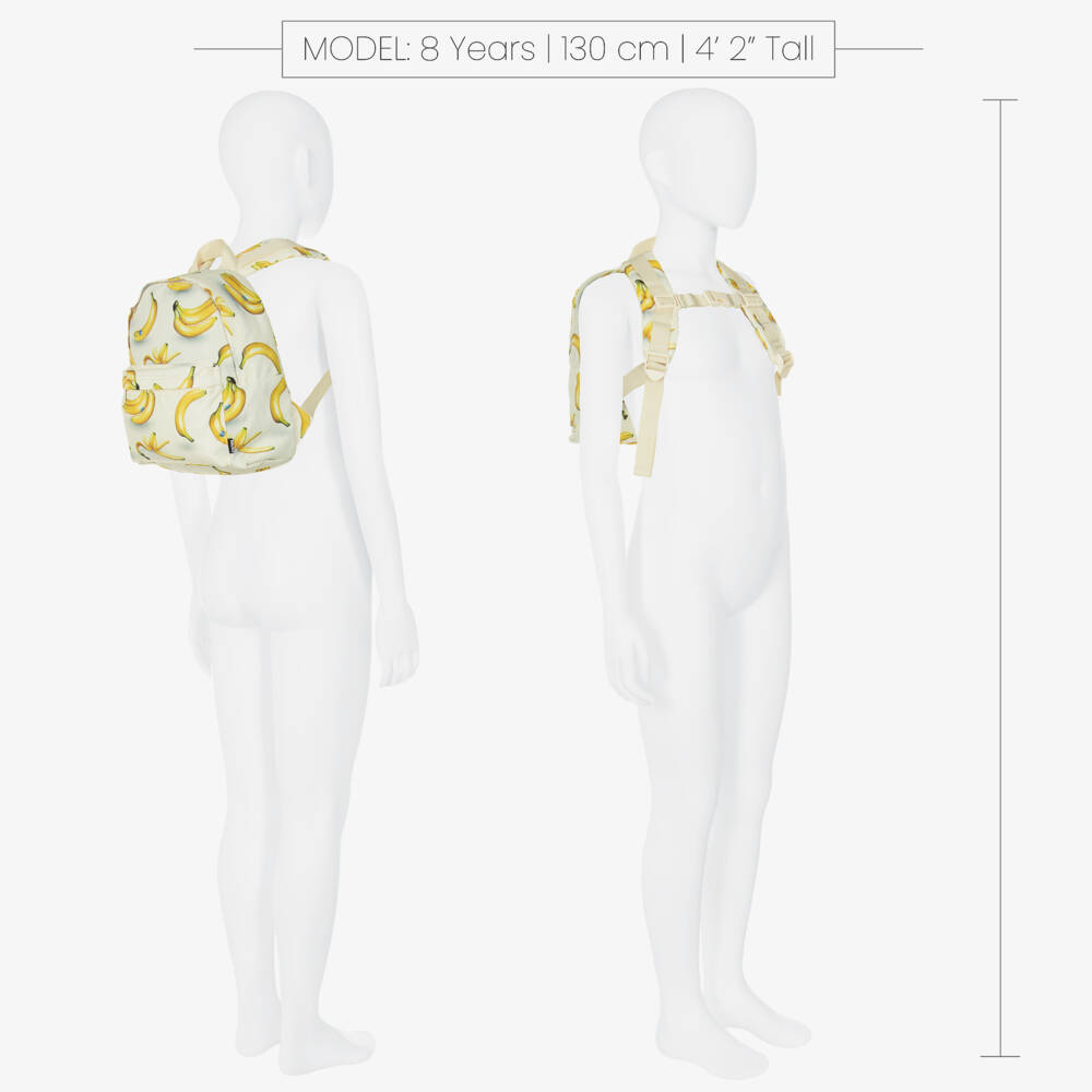 Molo-Boys Ivory Canvas Banana Rucksack | Childrensalon Outlet