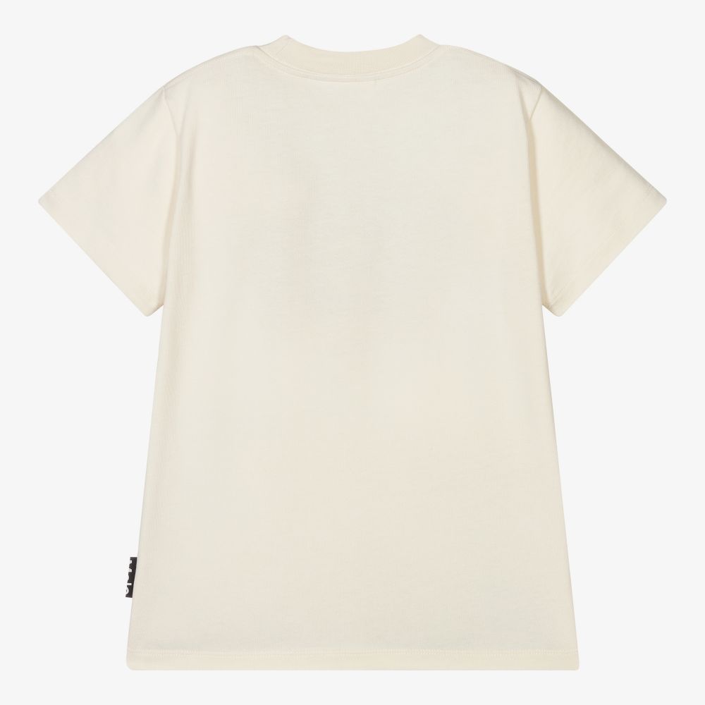 Molo-Boys Ivory Cotton T-Shirt | Childrensalon Outlet