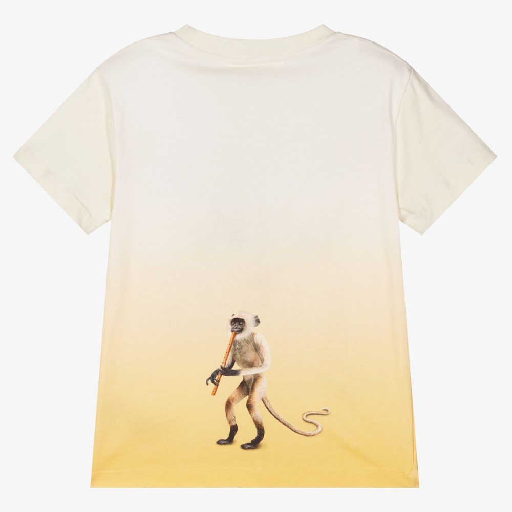 Molo-Boys Ivory Cotton T-Shirt | Childrensalon Outlet