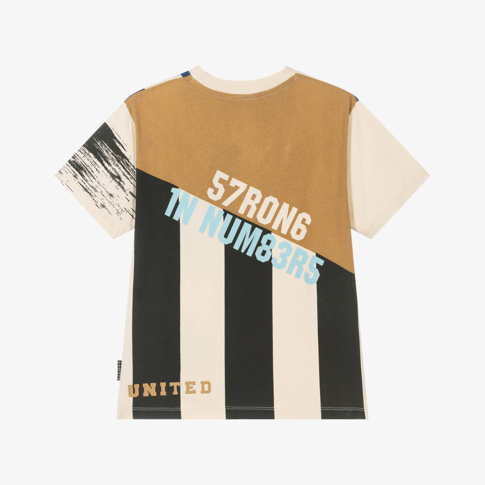 Molo-Boys Ivory Cotton Team Spirit Tee | Childrensalon Outlet