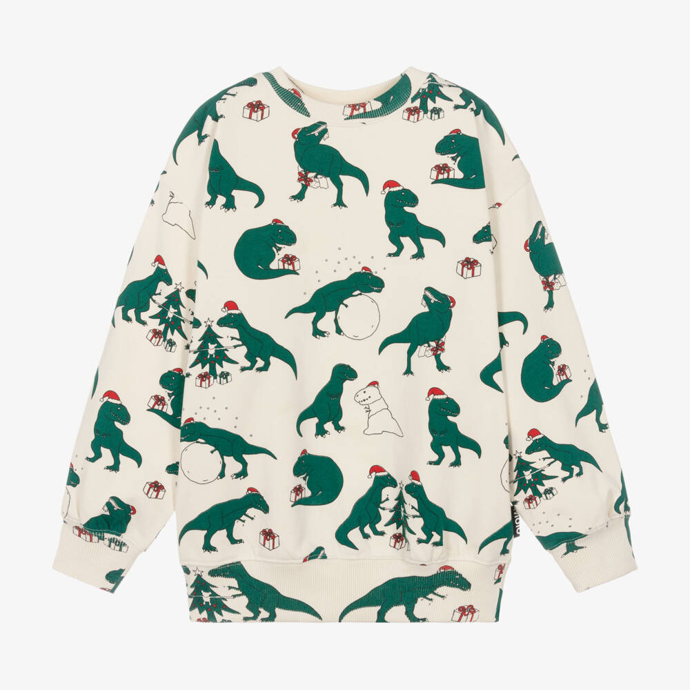 Molo-Кремовый свитшот с динозаврами для мальчиков | Childrensalon Outlet