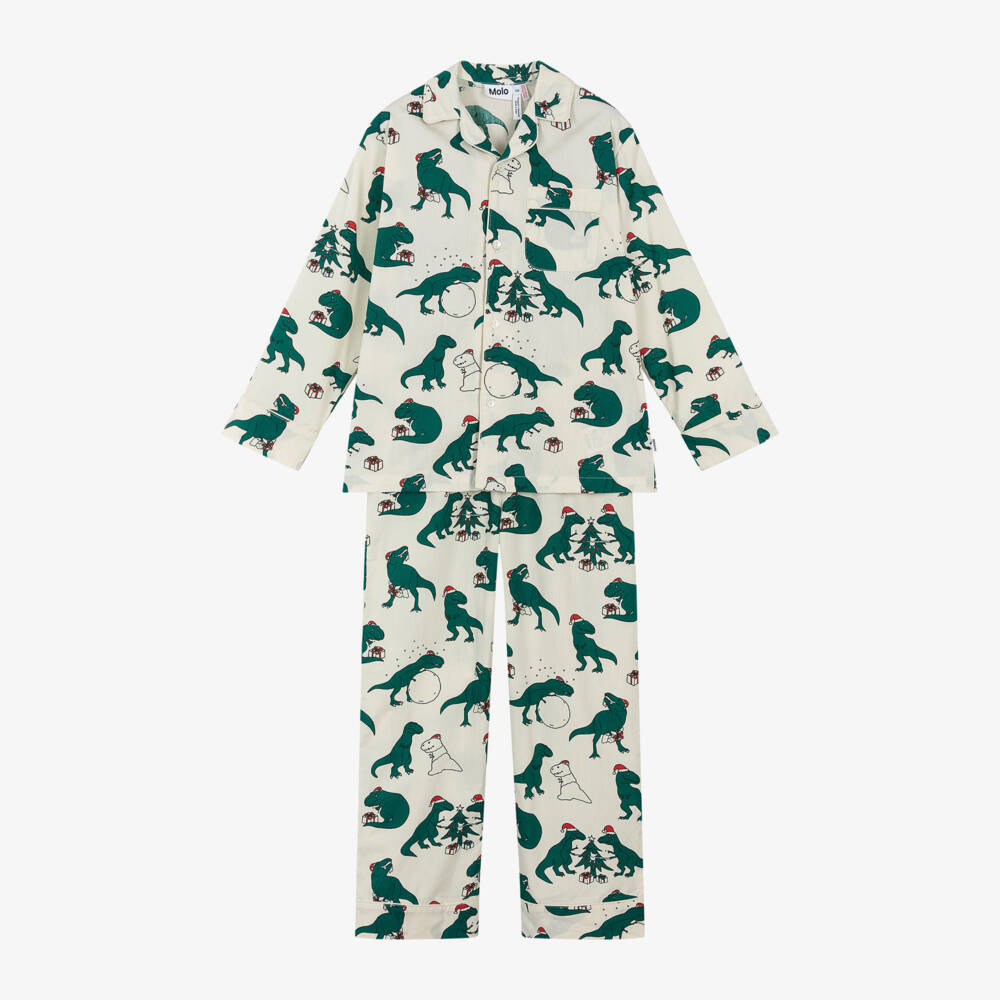 Molo-Boys Ivory Dinosaur Pyjamas | Childrensalon Outlet