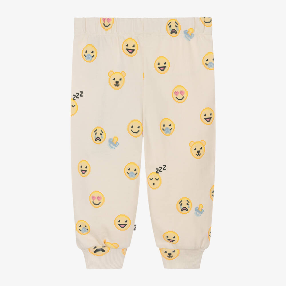Molo-Boys Ivory Emoji Joggers | Childrensalon Outlet