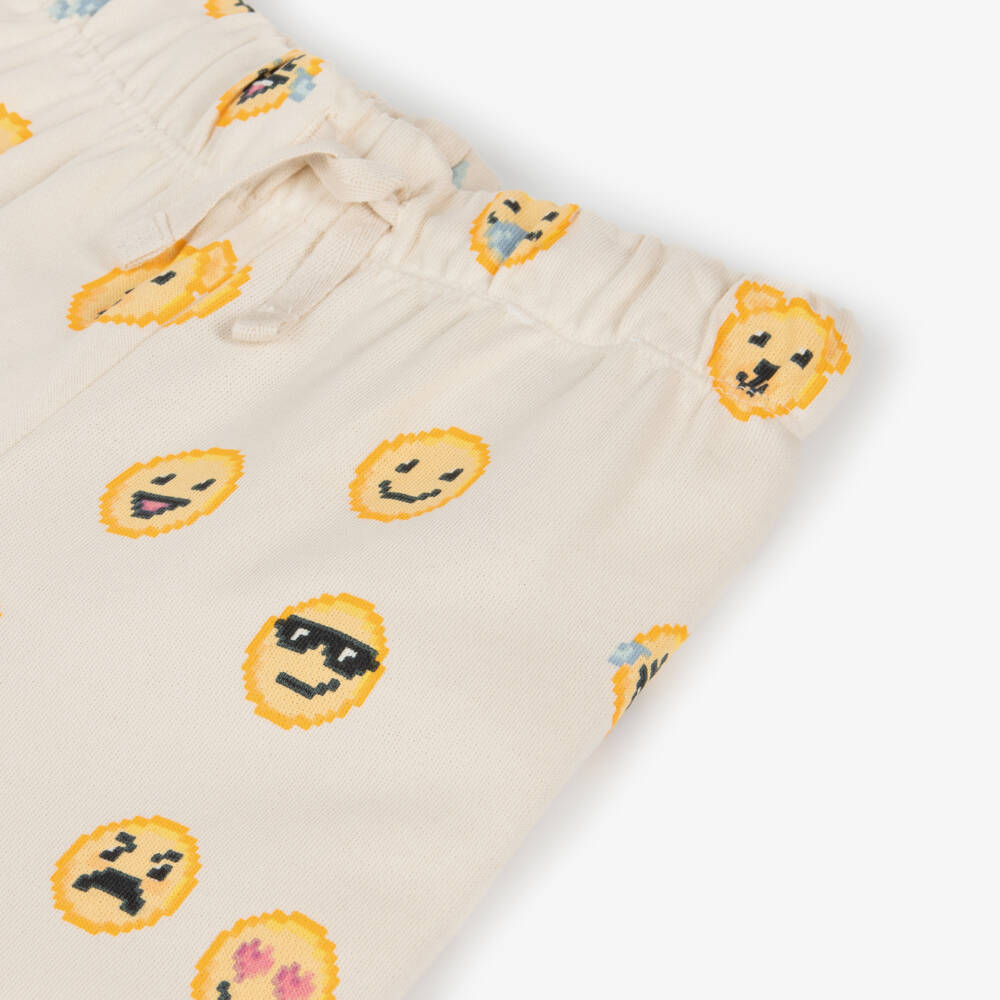 Molo-Boys Ivory Emoji Joggers | Childrensalon Outlet
