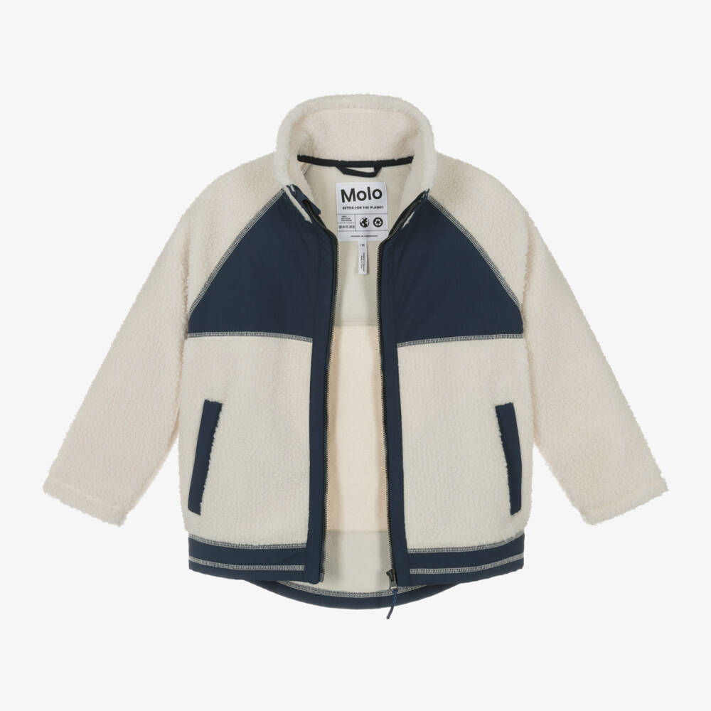 Molo-Кремовая флисовая куртка на молнии для мальчиков | Childrensalon Outlet