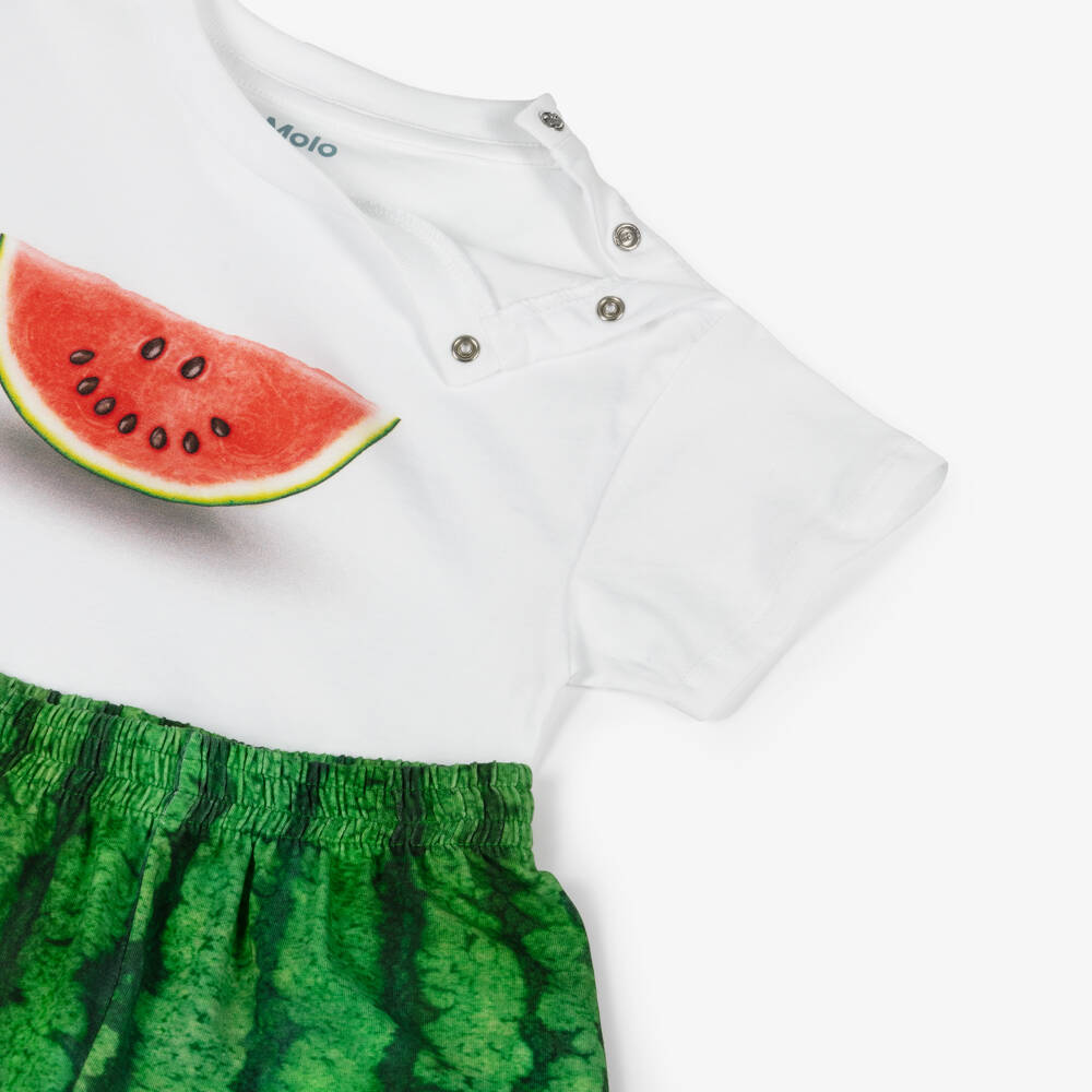 Molo-Boys Ivory Melon Shorts Ensemble | Childrensalon Outlet