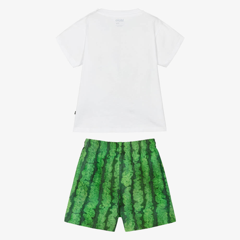 Molo-Boys Ivory Melon Shorts Ensemble | Childrensalon Outlet