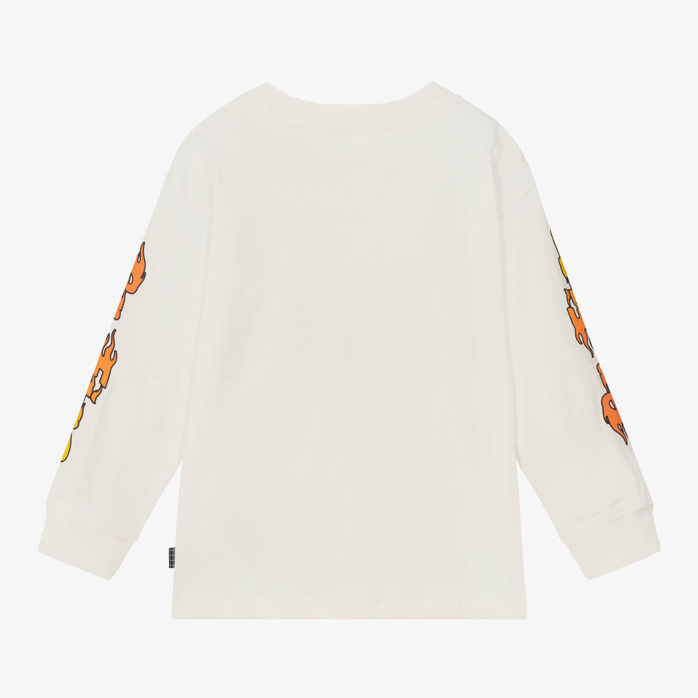 Molo-Кремовый топ из органического хлопка с рисунком для мальчиков | Childrensalon Outlet