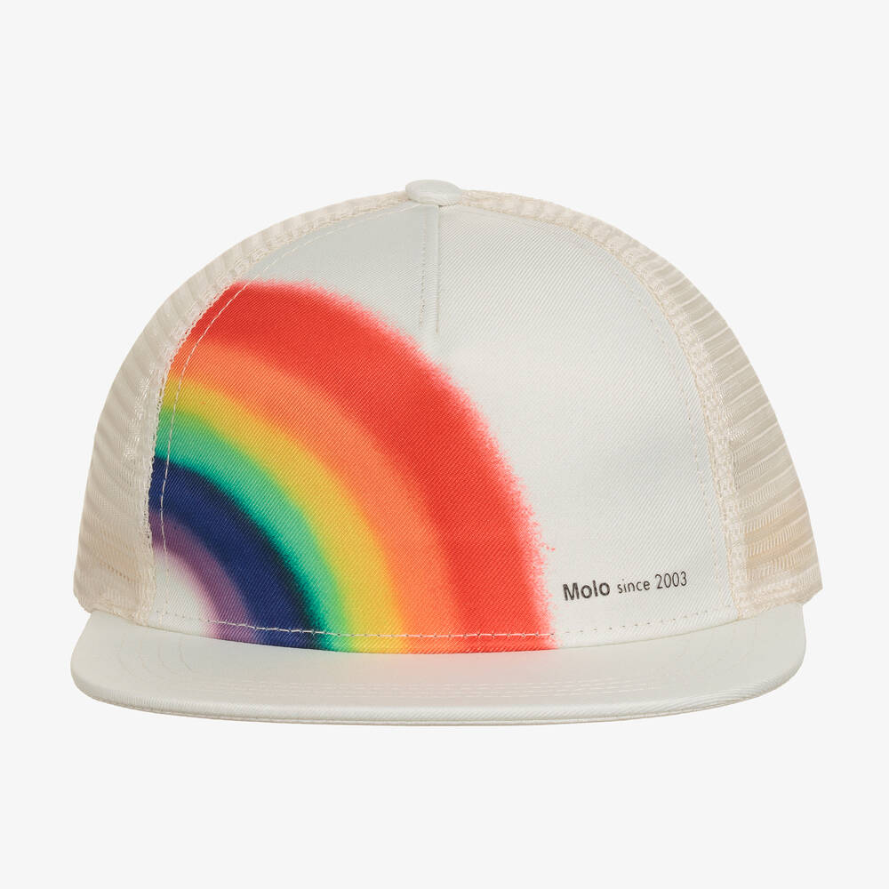 Molo-Boys Ivory Rainbow Baseball Cap | Childrensalon Outlet